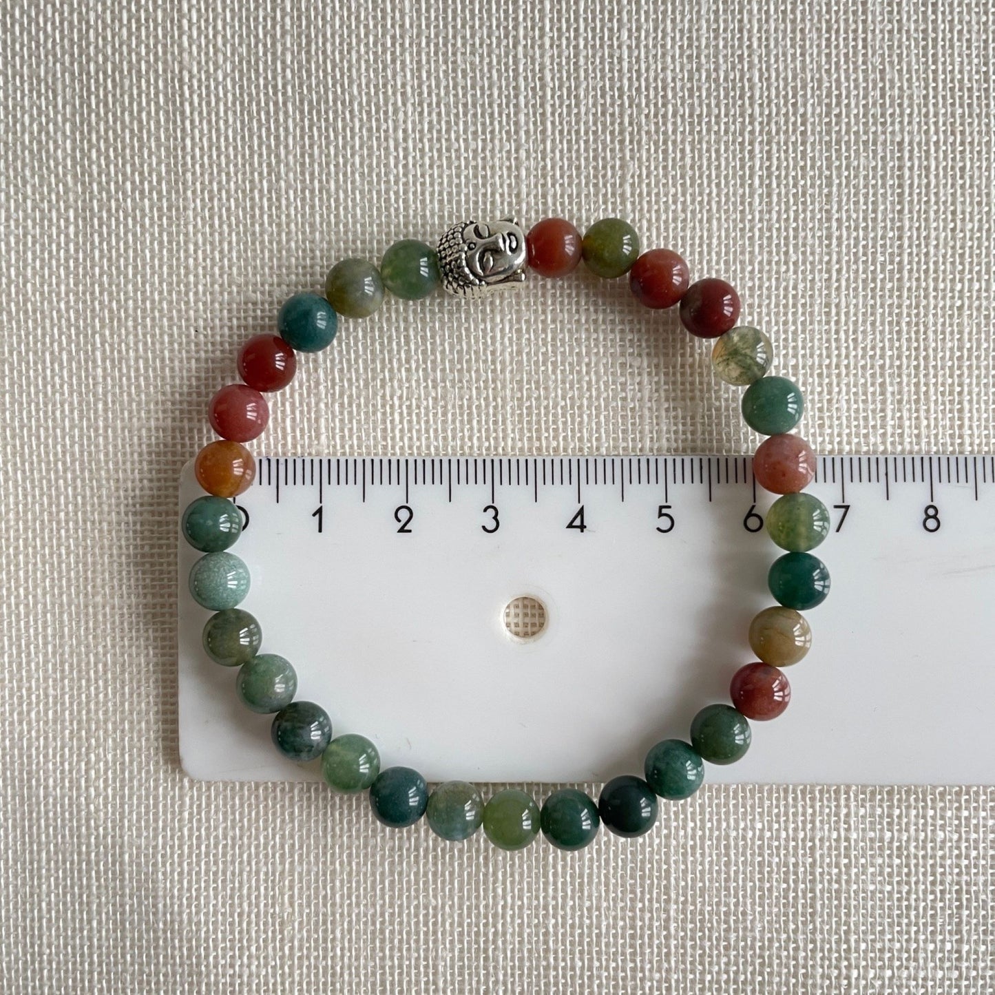 Armband van Indiase jade met een Buddha kraal