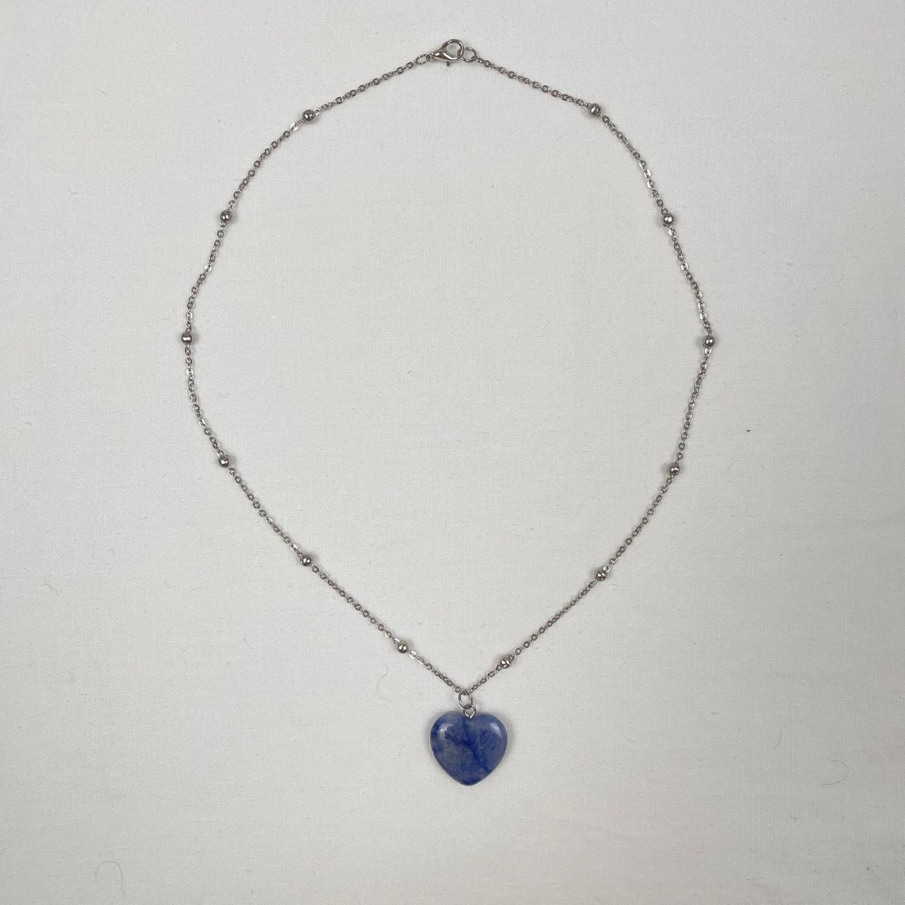 Schakelketting met blauw hart van sodaliet