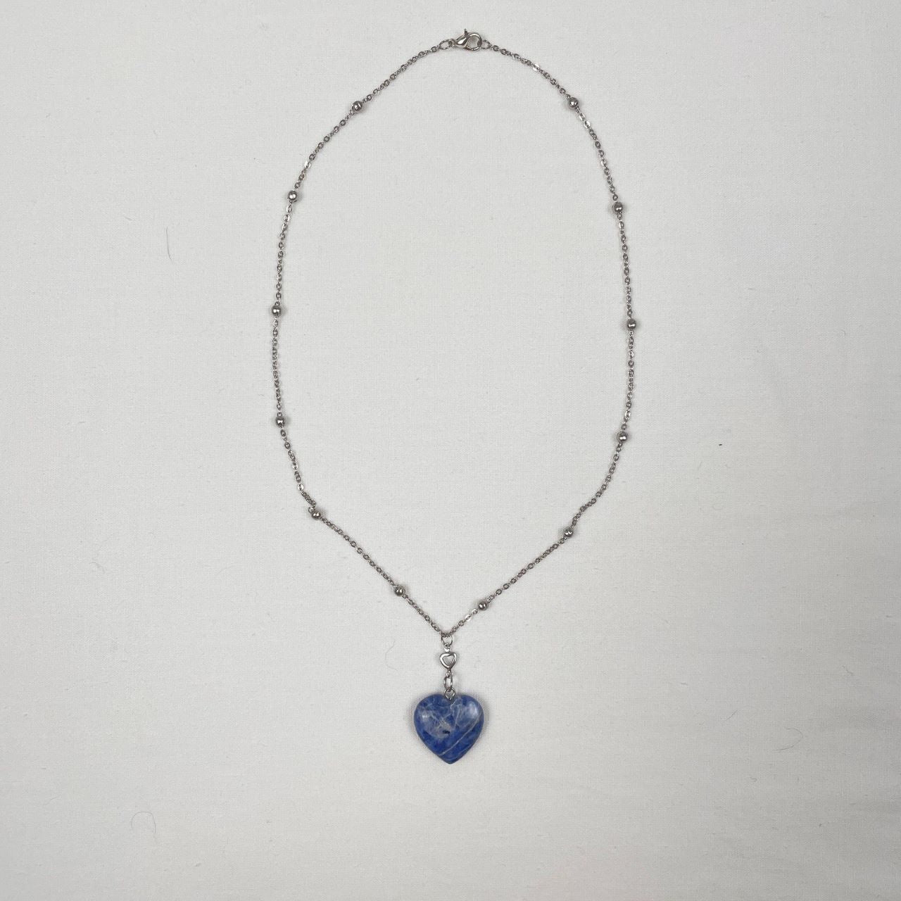 Schakelketting met blauw hart van sodaliet