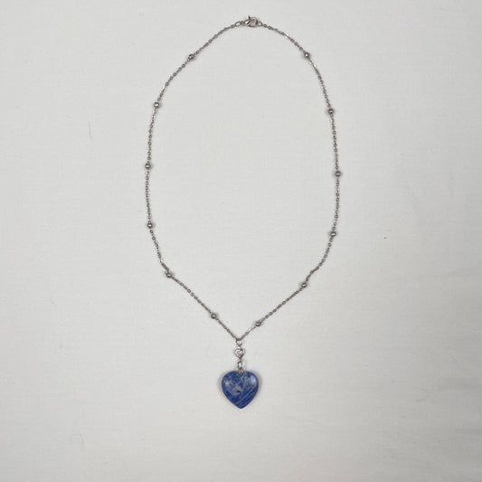 Schakelketting met blauw hart van sodaliet